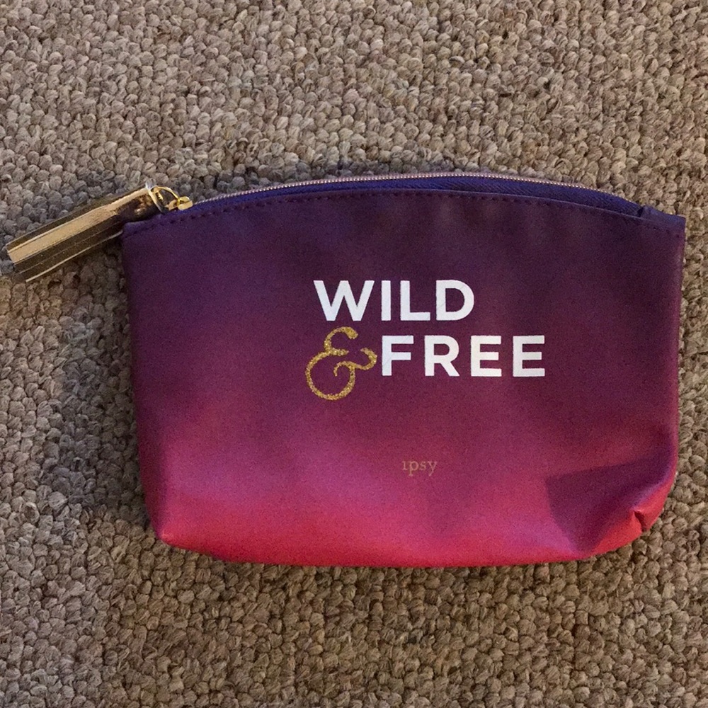 Ipsy wild and free ombré cosmetic case